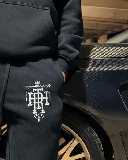 Black Embroidery Sweatpants