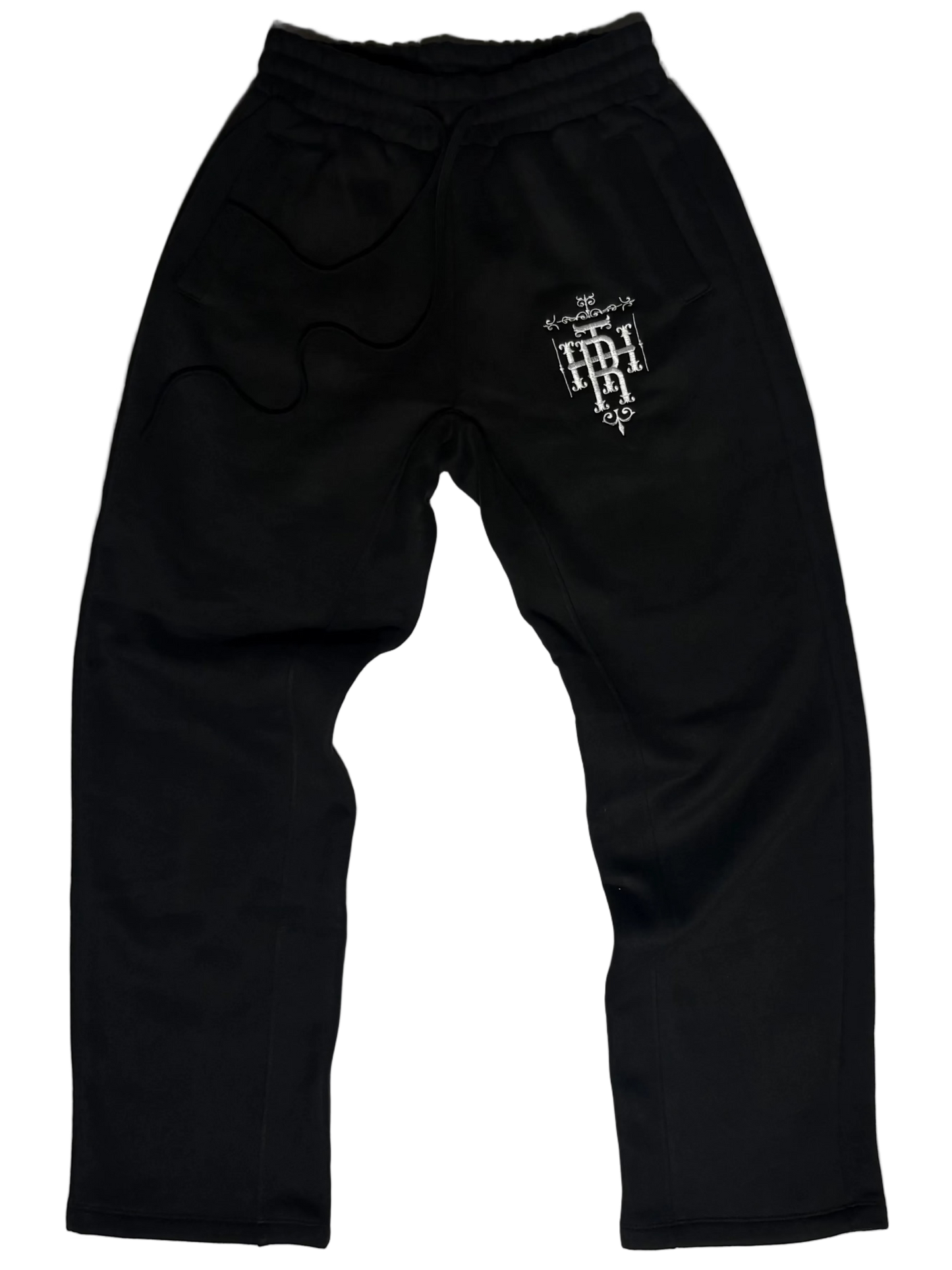 Black Embroidery Sweatpants