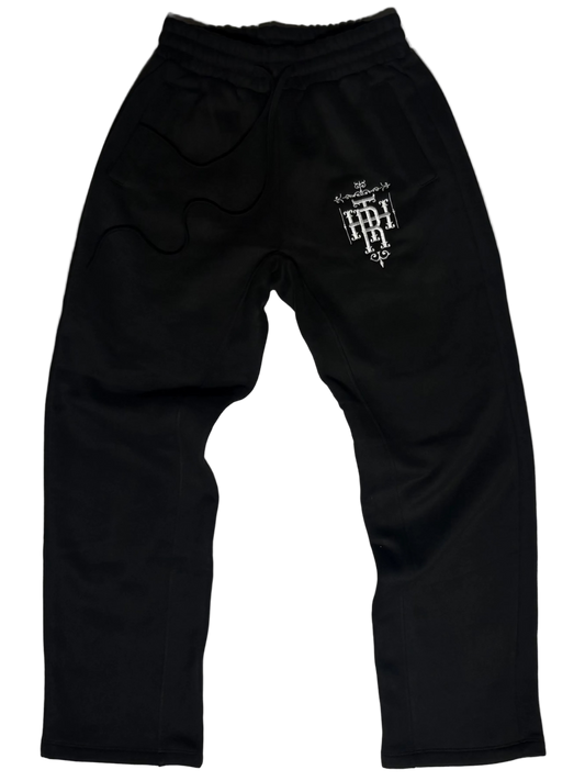 Black Embroidery Sweatpants