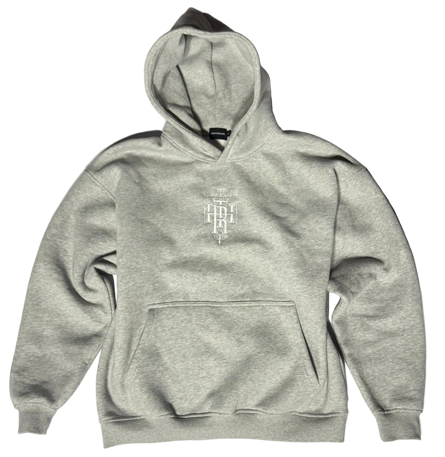Grey Embroidery Hoodie