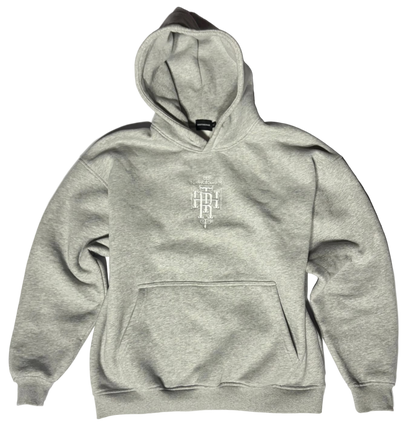 Grey Embroidery Hoodie